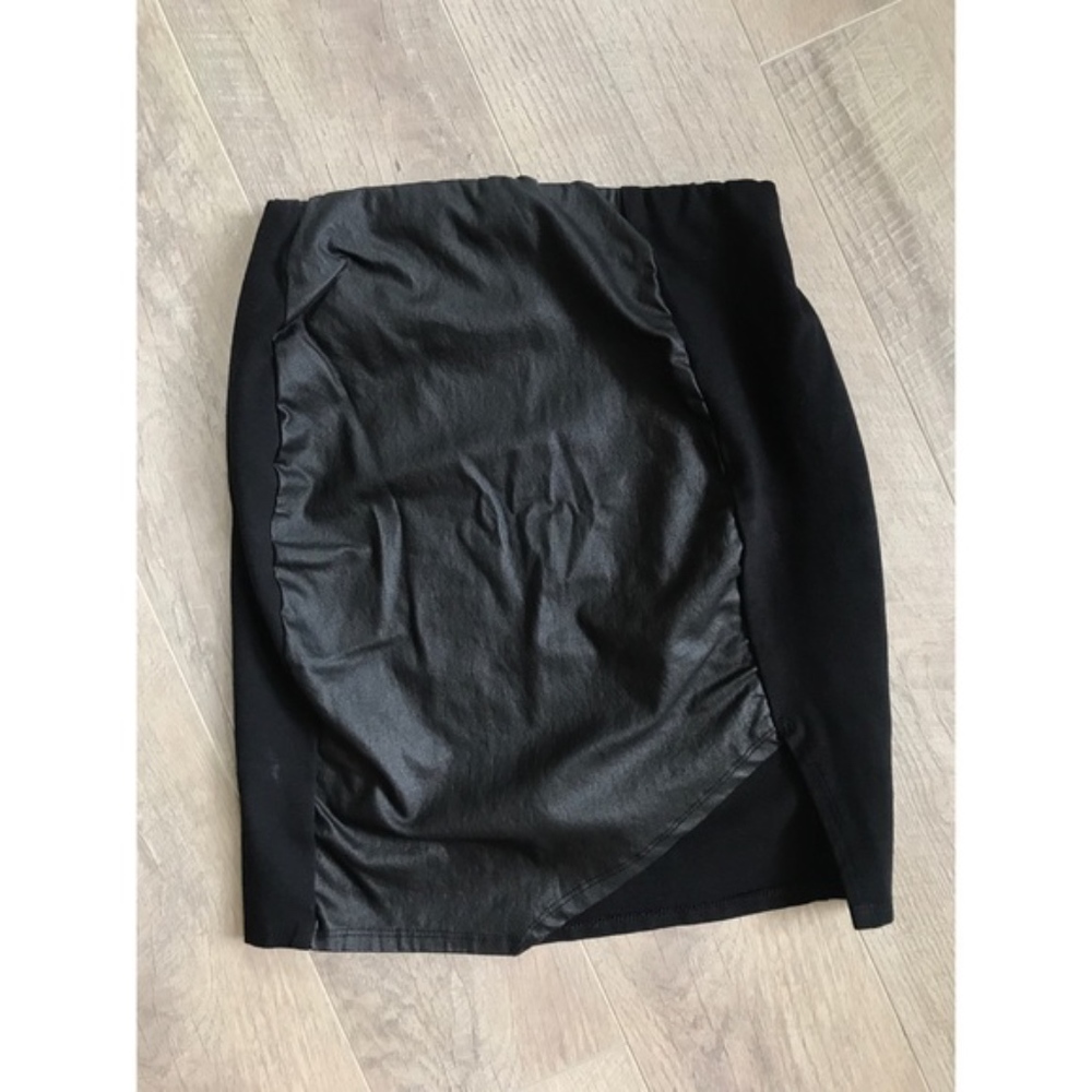 Charlotte Russe Faux Leather Asymmetric Mini Skirt